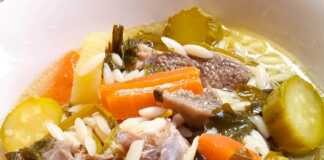 Βραστό Ζυγούρι με Λαχανικά και Κριθαράκι