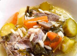 Βραστό Ζυγούρι με Λαχανικά και Κριθαράκι