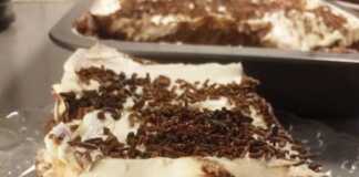 Γλυκό ψυγείου με κρέμα σοκολάτας και σαντιγί