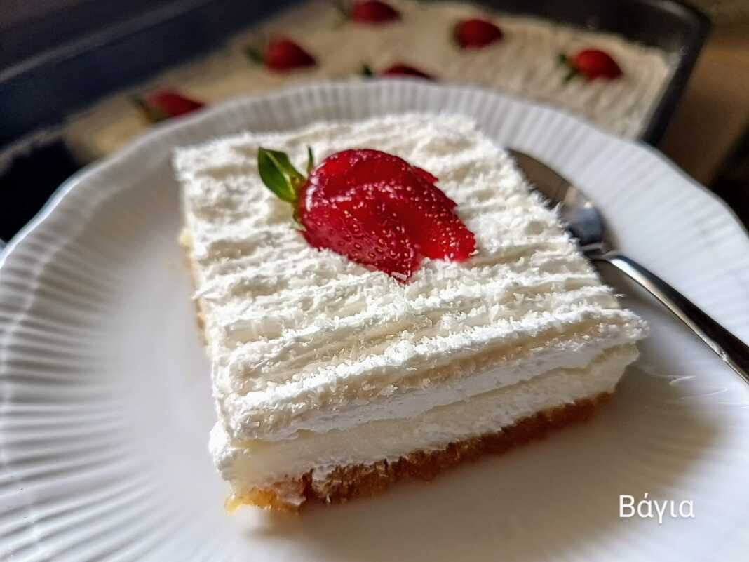 gliko psigeiou Γλυκό ψυγείου με κρέμα και φρυγανιές