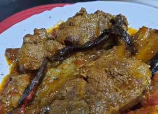 Μοσχάρι Κοκκινιστό με Μελιτζάνες