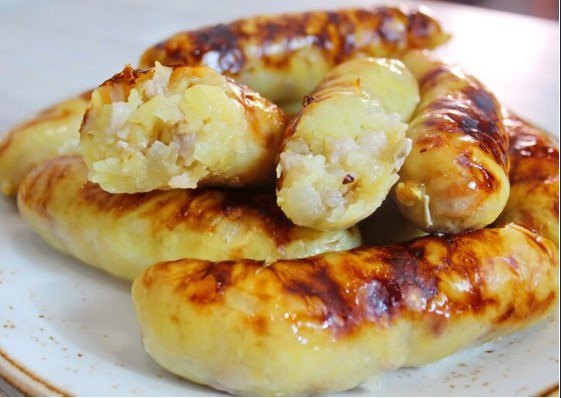 loukaniko patatas Λουκάνικα Πατάτας