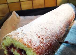 Παντεσπάνι ρολό με μαρμελάδα