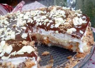 Τούρτα με κρέμα σαντιγύ και γκανάς σοκολάτας