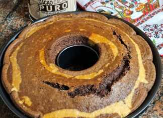 ανάμεικτο κέικ με κακάο και βανίλια