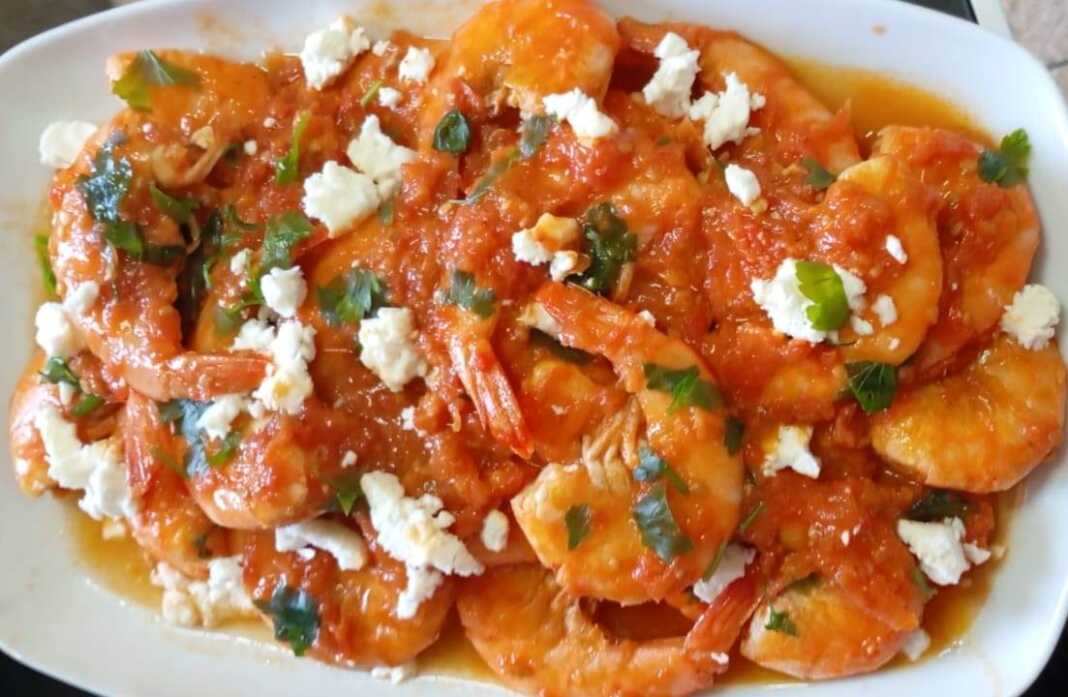 garidesSaganaki Γαρίδες Σαγανάκι