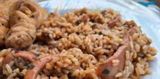 Καλαμαράκια με ρύζι