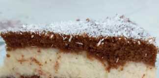 Κέικ με γέμιση κρέμας ινδοκάρυδο