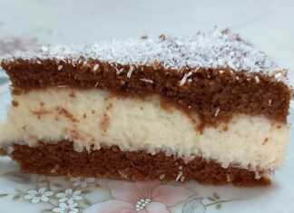 Κέικ με γέμιση κρέμας ινδοκάρυδο