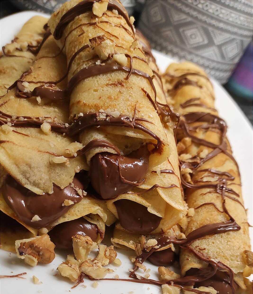 krepes κρέπες με μερέντα ή σοκολάτα