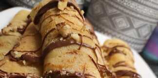 κρέπες με μερέντα ή σοκολάτα