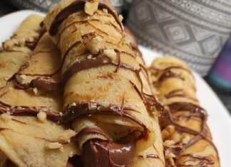 κρέπες με μερέντα ή σοκολάτα