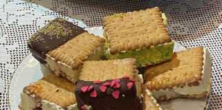 παγωτό σάντουιτς με μπισκότο