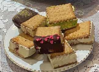 παγωτό σάντουιτς με μπισκότο