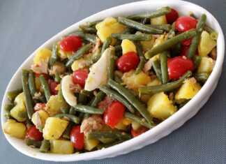 πατατοσαλάτα με φασολάκια