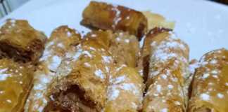 ρολάκια, μήλο, κρούστα, γλυκό, κανέλα, επιδόρπιο