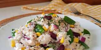 Σαλάτα με ρύζι και κοτόπουλο