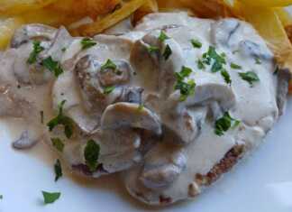 Σνίτσελ με μανιτάρια αλά κρεμ