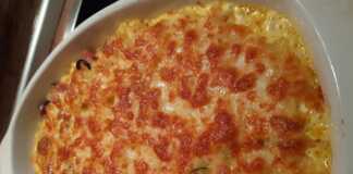 Σουφλέ Ζυμαρικών με Μπέικον Μανιτάρια & Πιπεριά