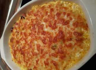 Σουφλέ Ζυμαρικών με Μπέικον Μανιτάρια & Πιπεριά