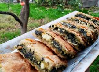 χορτόπιτα με σπανάκι, πράσα και φέτα