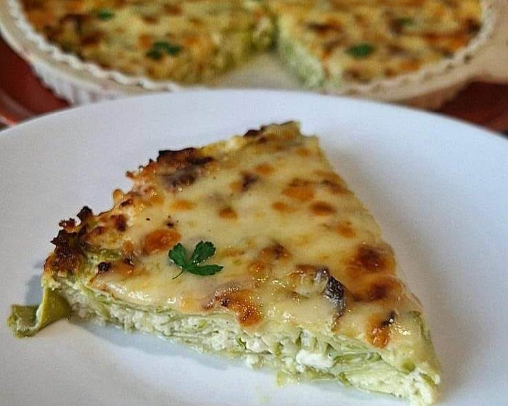 tartaKolokithi Τάρτα Κολοκυθάκια με Τυριά στο Φούρνο