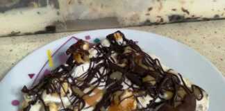 τούρτα παγωτό με μπισκότα