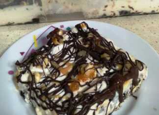 τούρτα παγωτό με μπισκότα