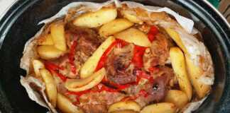 Χοιρινό με πατάτες στη γάστρα