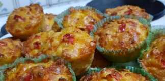 αλμυρά μάφιν με αλλαντικά και τυριά