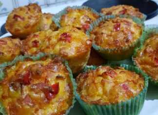 αλμυρά μάφιν με αλλαντικά και τυριά