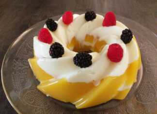 δίχρωμη κρέμα βανίλιας και ροδάκινου