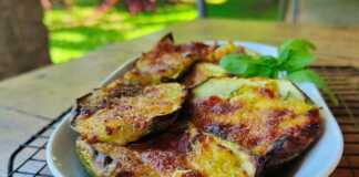 Κολοκυθάκια με Μοτσαρέλα au Gratin