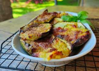 Κολοκυθάκια με Μοτσαρέλα au Gratin