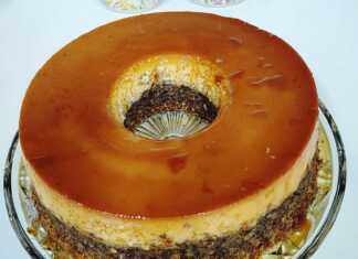 κρέμα καραμελέ με καρυδόπιτα