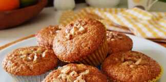 Μάφινς καρότου με βρώμη και καρύδια