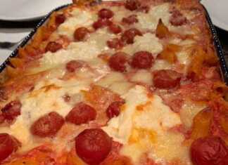 πένες φούρνου με ντοματίνια