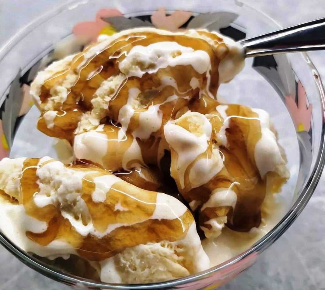 Παγωτό Βανίλια με μέλι και γάλα