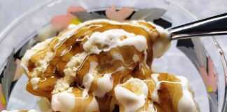 Παγωτό Βανίλια με μέλι και γάλα