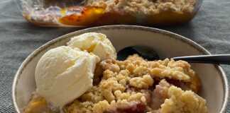 Ροδακινόπιτα τριφτή