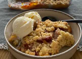 Ροδακινόπιτα τριφτή