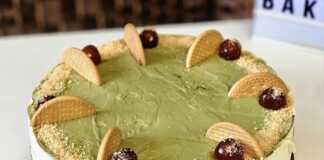 Τούρτα με Κρέμα και Πραλίνα Φιστικιού