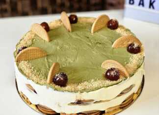 Τούρτα με Κρέμα και Πραλίνα Φιστικιού