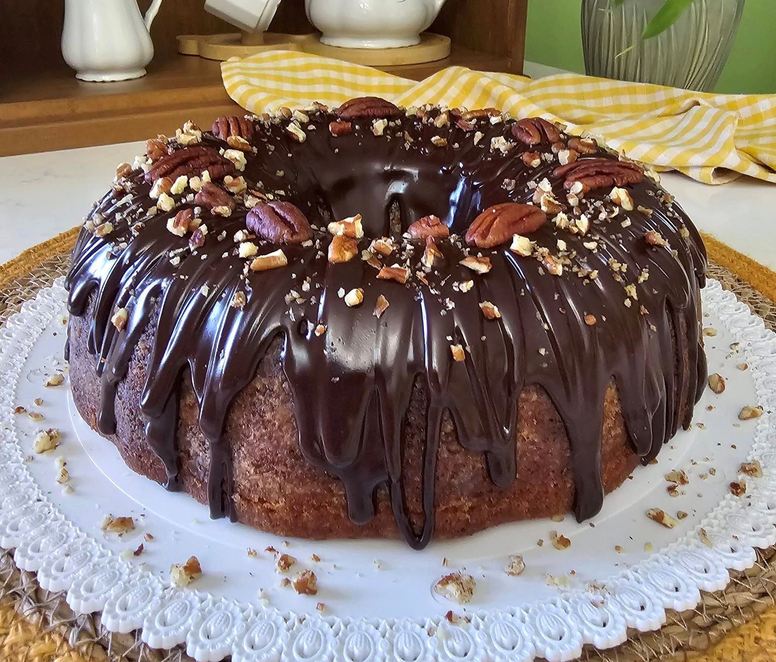 κέικ σοκολάτας με καρύδια