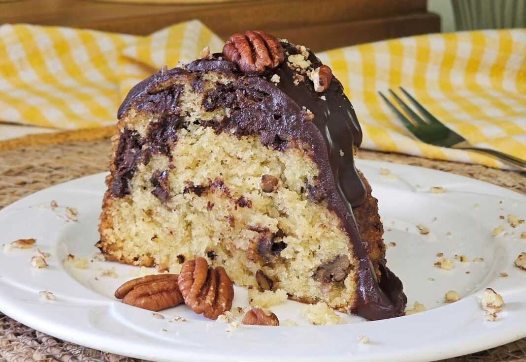 κέικ σοκολάτας με καρύδια