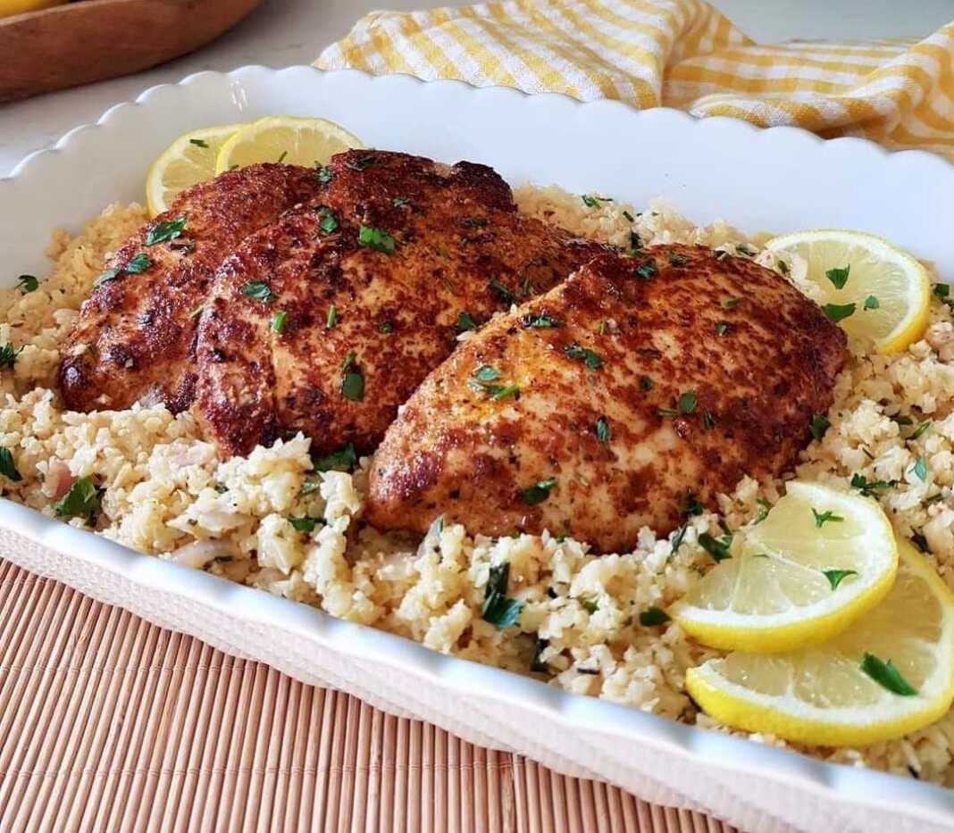 Κοτόπουλο με ρύζι κουνουπιδιού