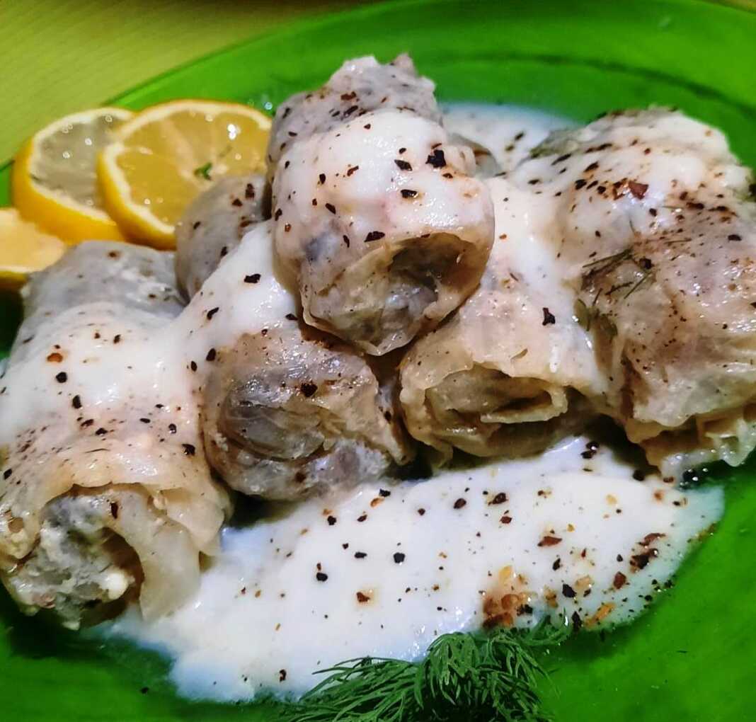 Λαχανοντολμάδες με Αυγολέμονο