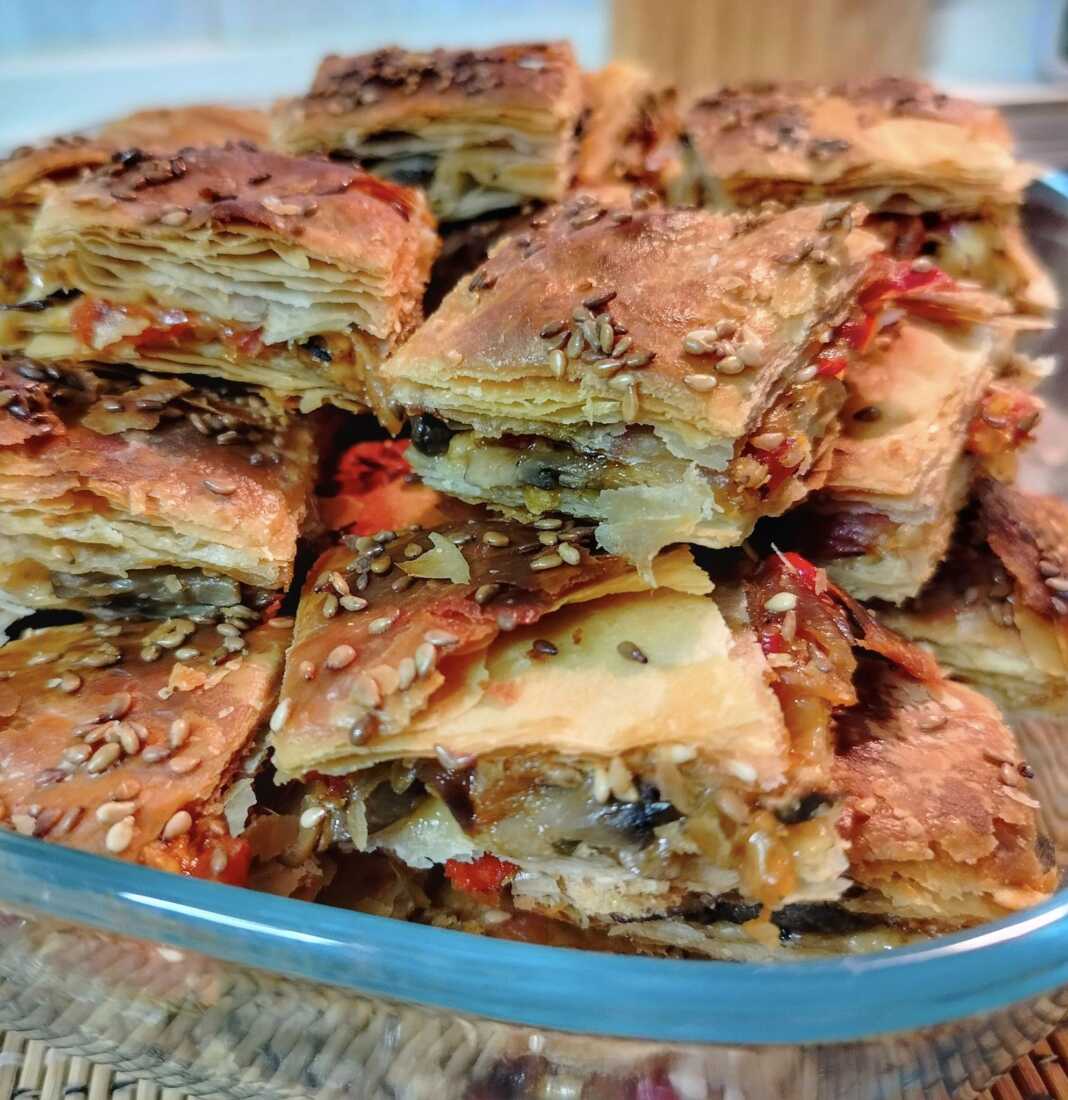 μανιταρόπιτα με φύλλο