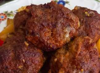 Μπιφτέκια στο φούρνο με πατάτες και λαχανικά