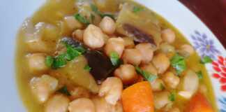 Ρεβύθια με Μελιτζάνα